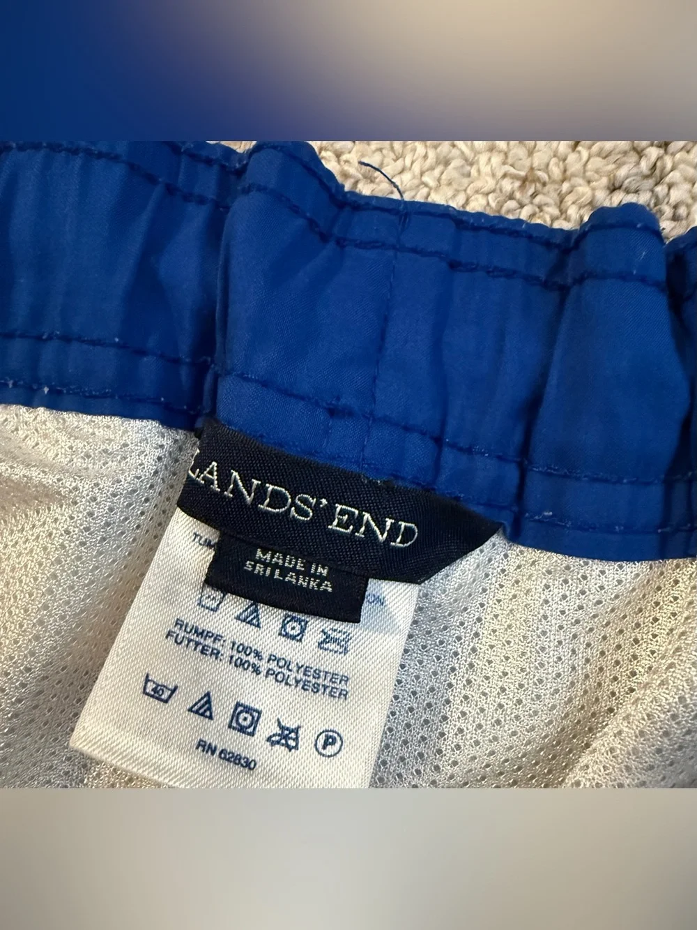 Lands End Boys Swim Trunks Sz XL (18H-20H) Tropical Print